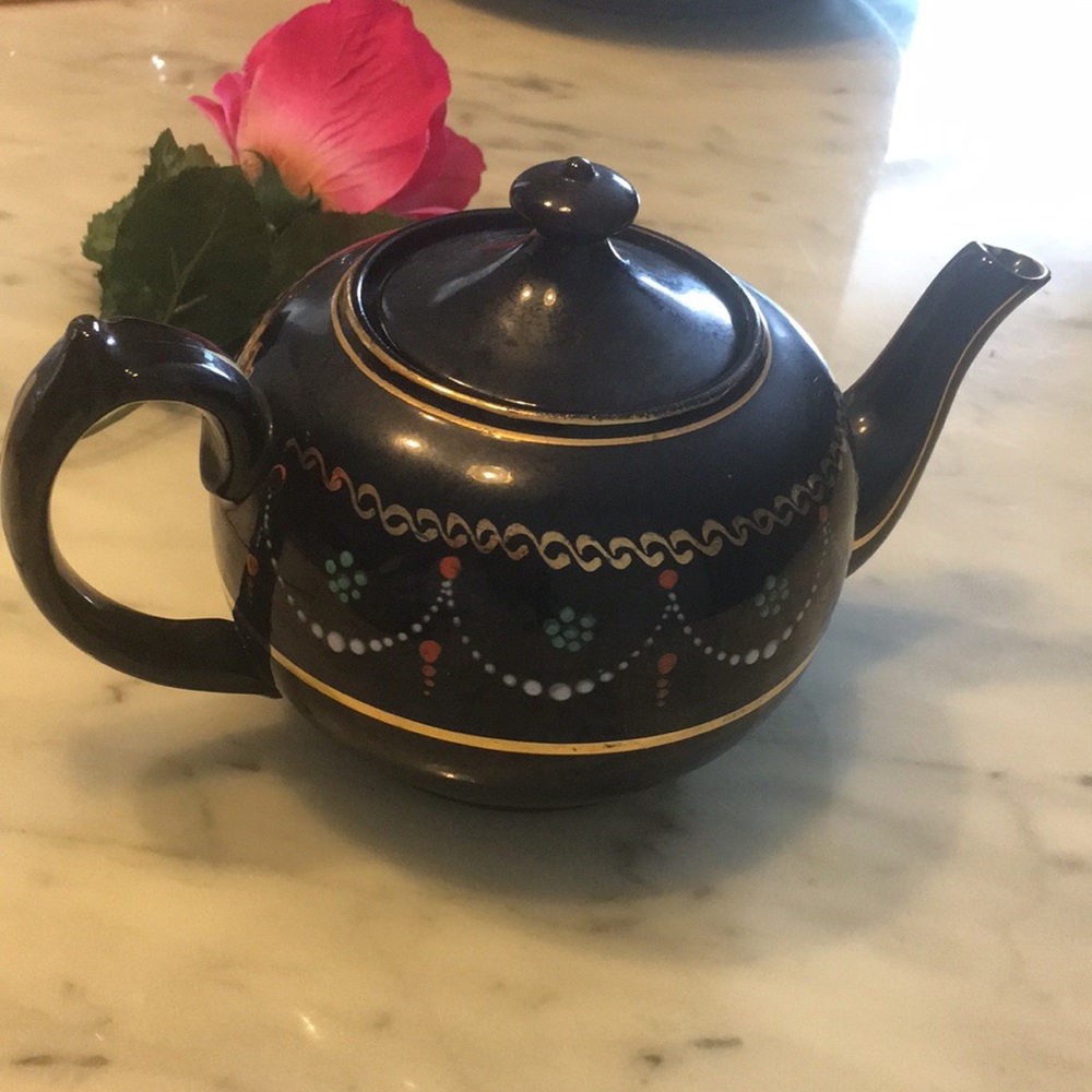 Antique hand painted teapot